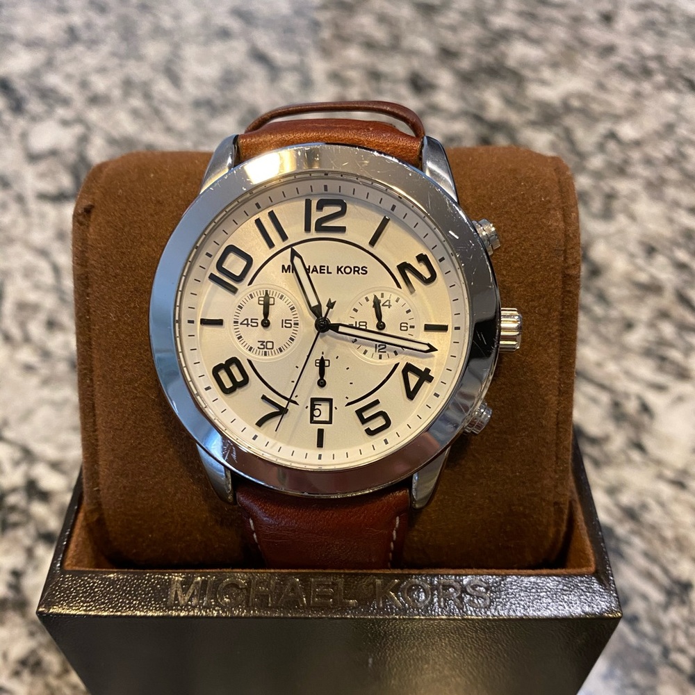 Michael Kors watch - brown leather band